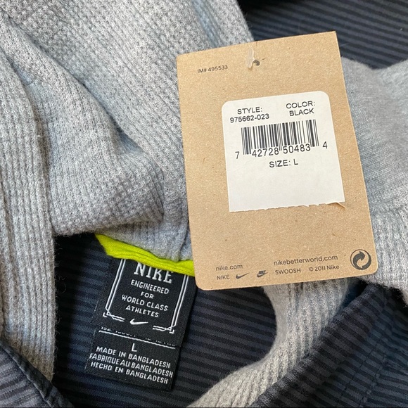 NEW! Boy’s/Kid’s Nike Button Down Shirt W/Hood & Sleeves Size Large W/Tags - Picture 4 of 5